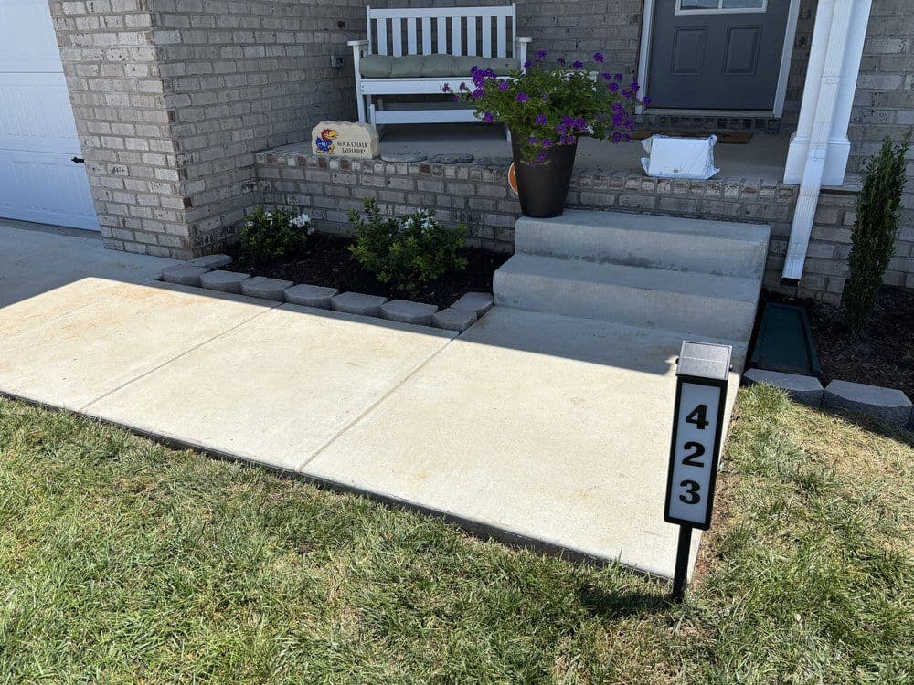 Landscaping blocks added around an existing bed