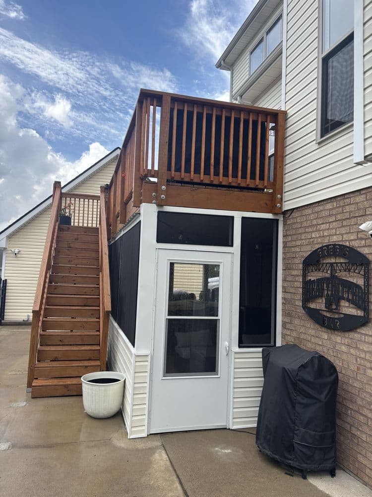 Deck stained