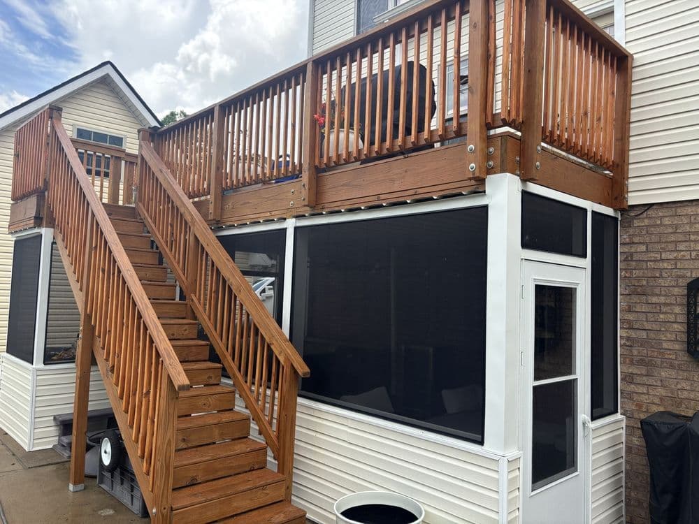 Deck and stairs stained