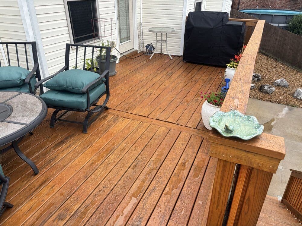 Deck staining