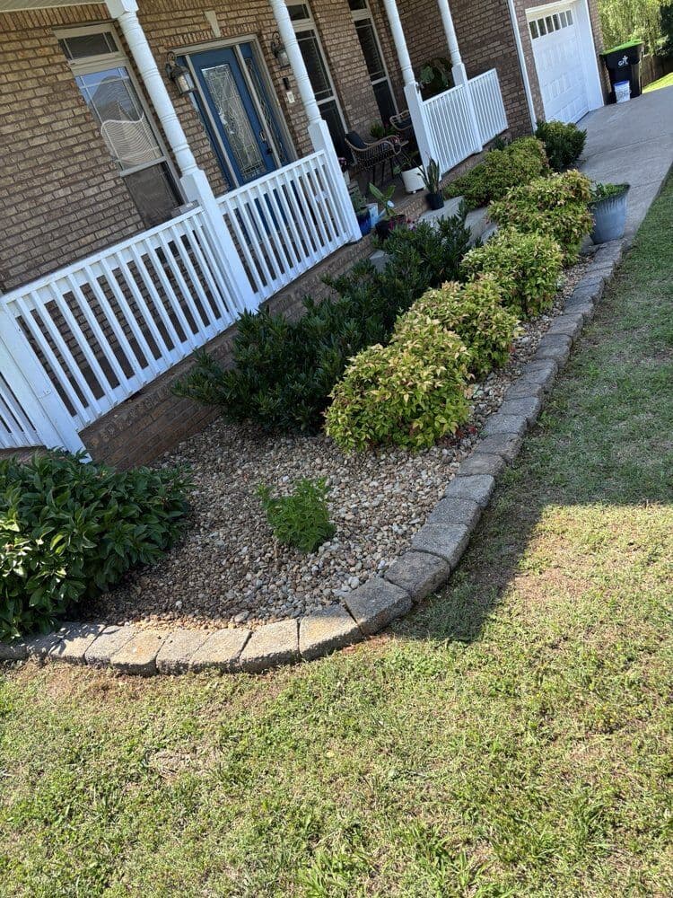 Flower bed clean out and weed blocker installation